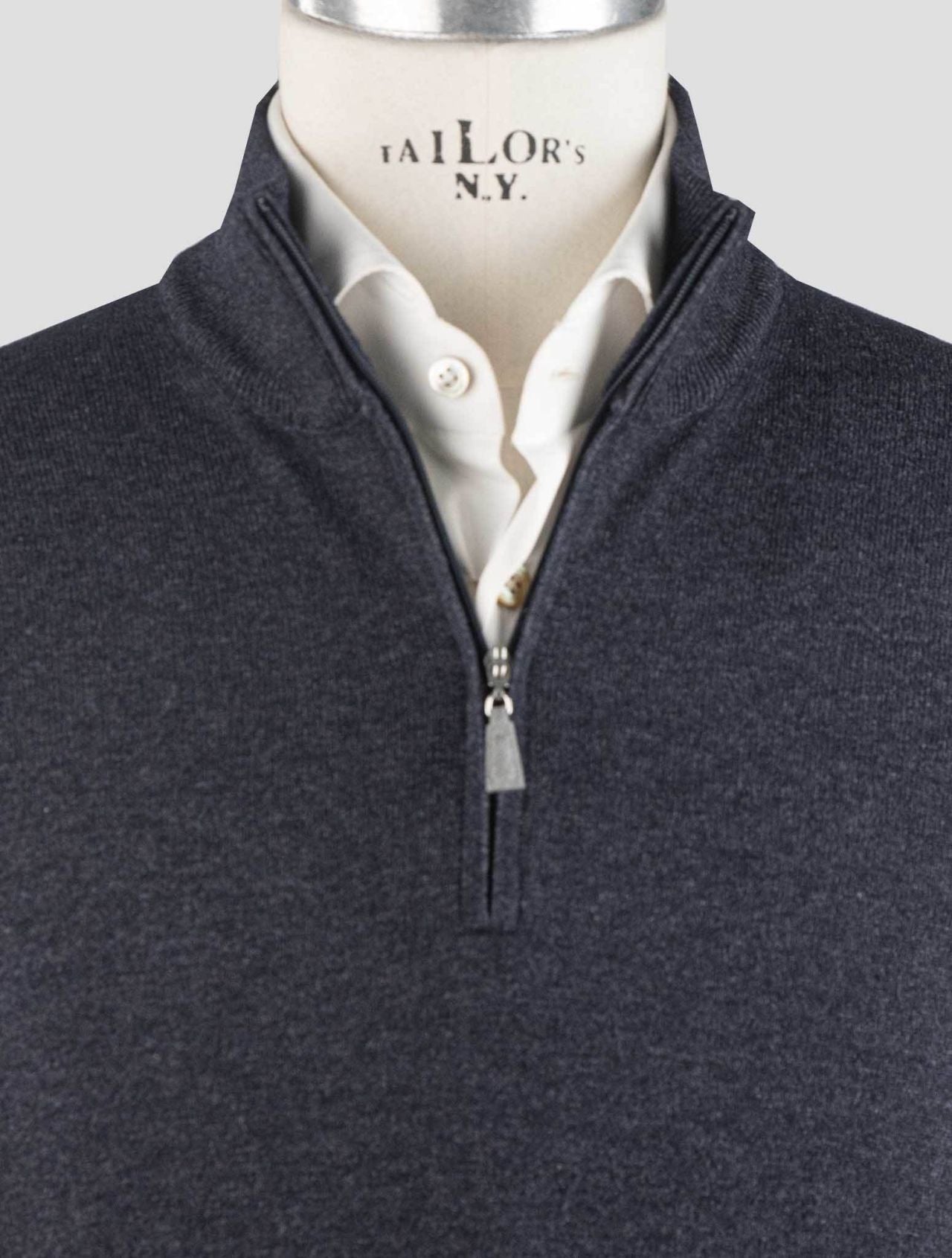 Gran Sasso Blue Virgin Wool Sweater Polo