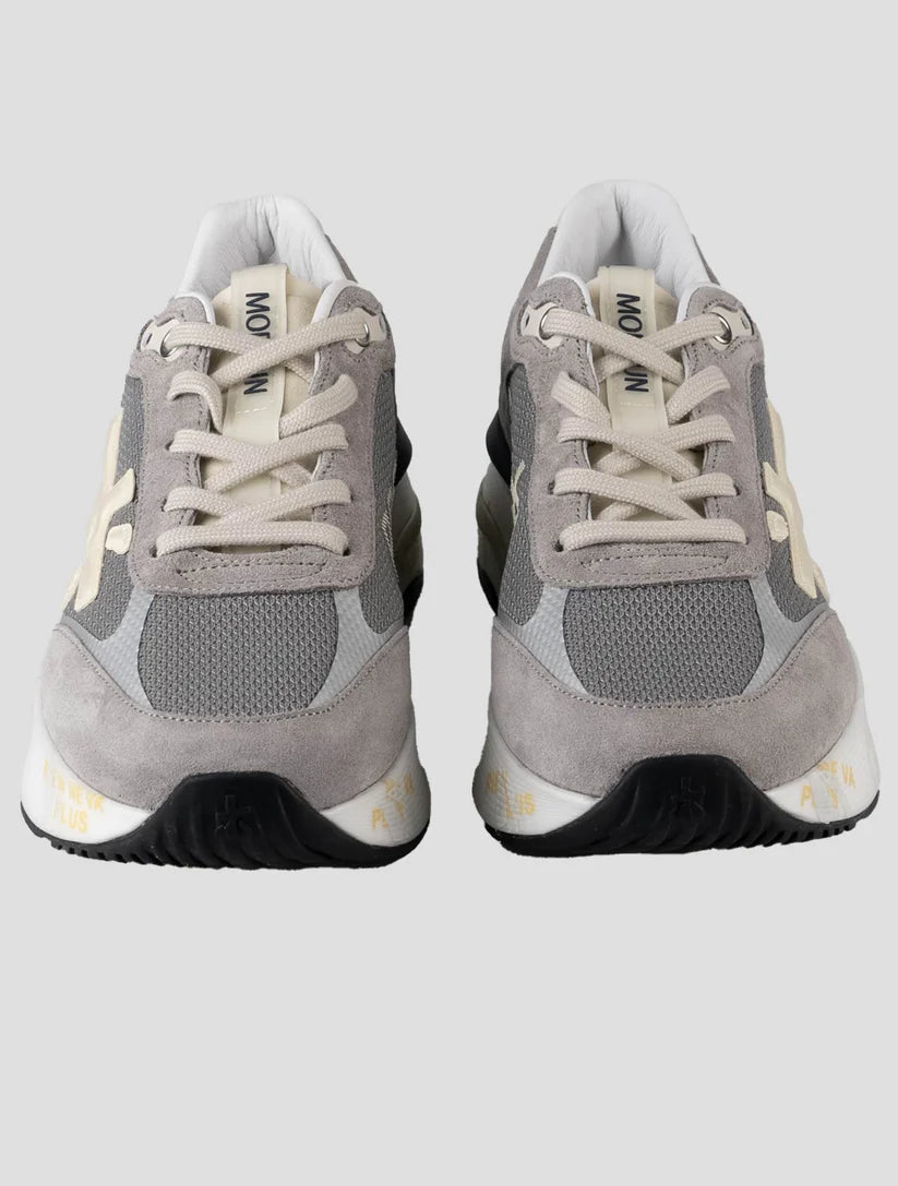 Premiata Gray Leather Suede Pa Sneakers