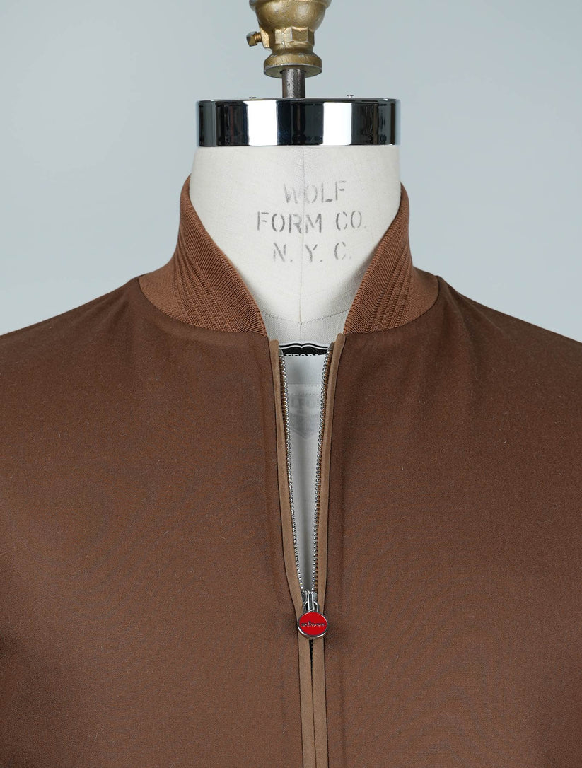 Kiton Light Brown Wool Ea Coat