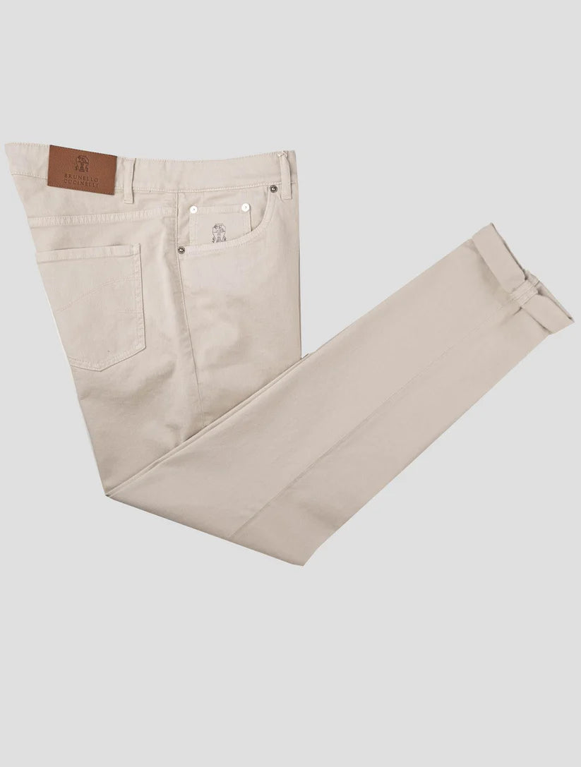 Brunello Cucinelli Beige Cotton Ea Jeans