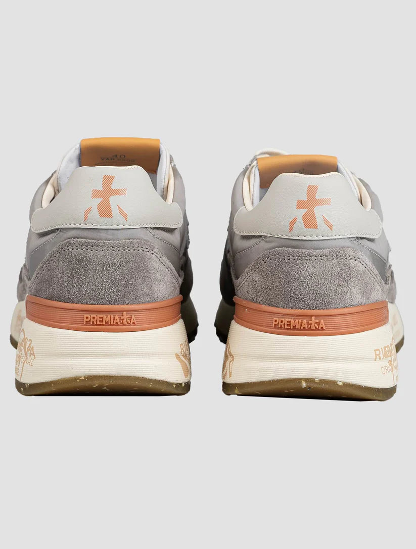 Premiata Taupe Leather Suede Pa Pu Sneakers
