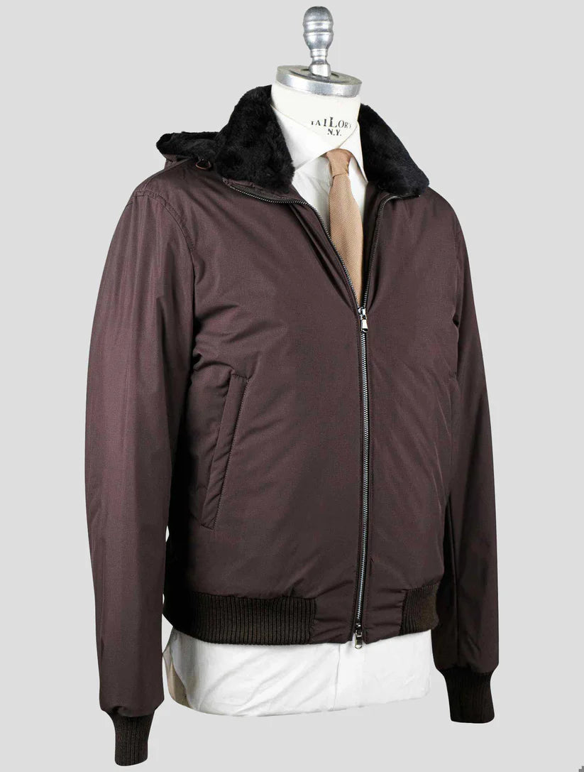 Barba Napoli Brown Pl Pu with Lapin Fur Coat