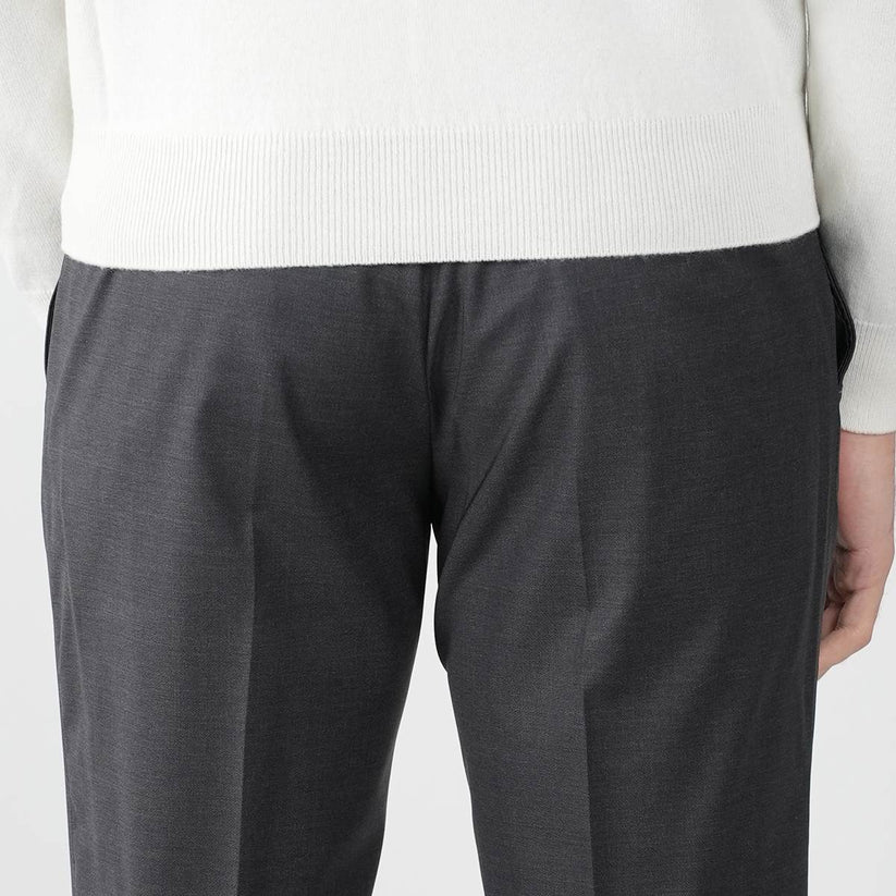 MARCO PESCAROLO Dark Gray Wool Dress Pants
