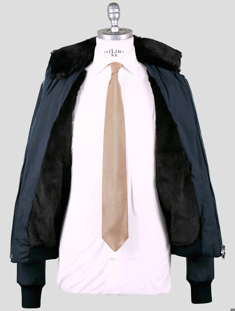 Barba Napoli Blue Pl Pu with Lapin Fur Coat