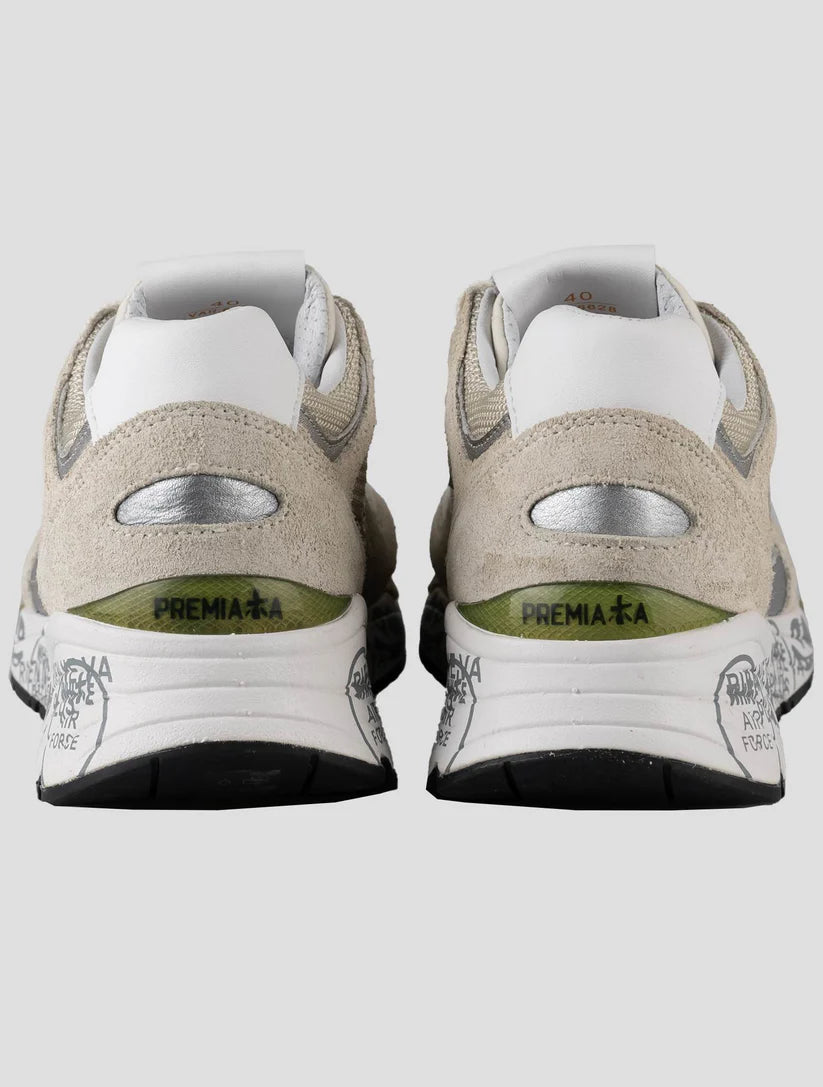 Premiata Beige Leather Suede Pa Sneakers