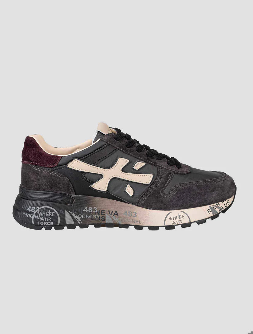 Premiata Gray Pa Leather Suede Pu Sneakers