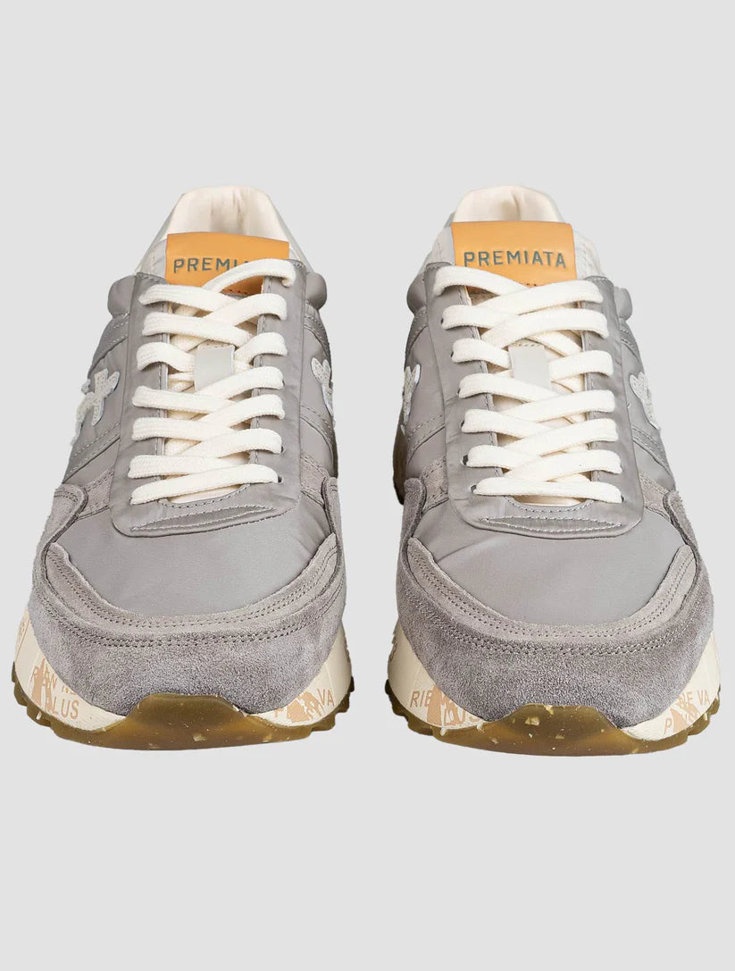 Premiata Taupe Leather Suede Pa Pu Sneakers