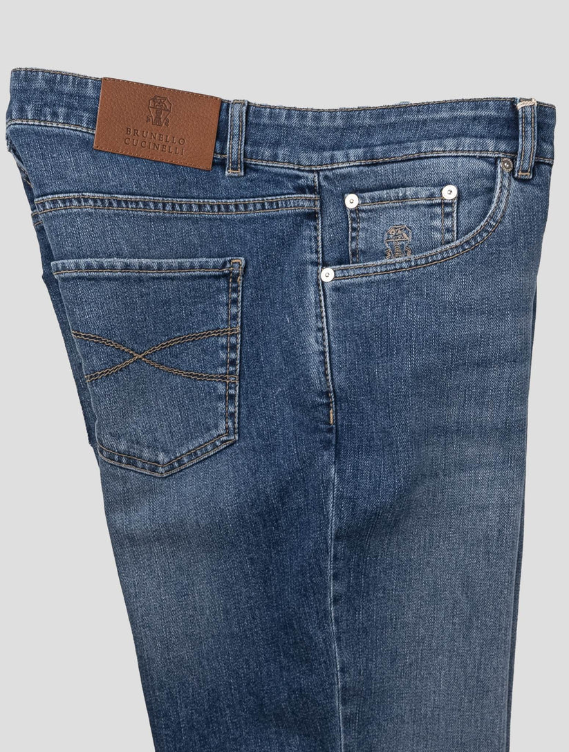 Brunello Cucinelli Blue Cotton Ea Jeans