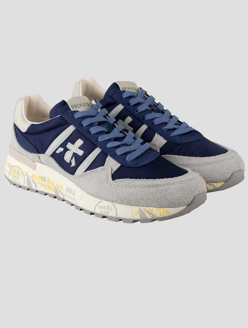 Premiata Gray Leather Suede Pa Pu Sneakers