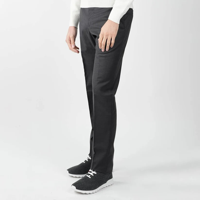 MARCO PESCAROLO Dark Gray Wool Dress Pants
