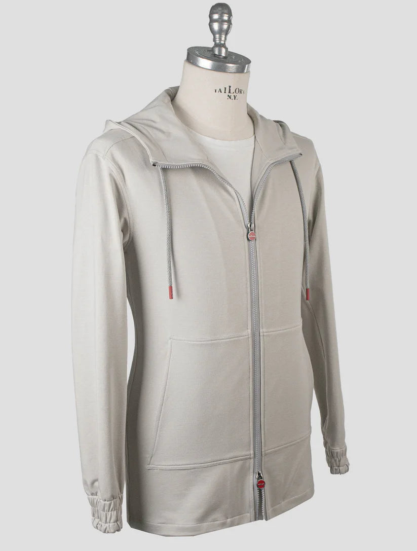 Kiton Gray Cotton Ea Tracksuit Short Pants