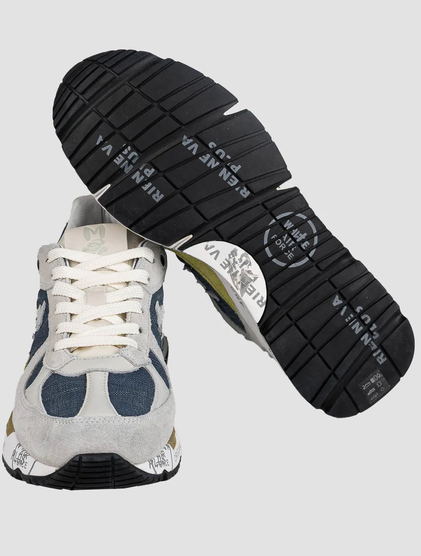 Premiata Multicolor Leather Suede Pa Cotton Sneakers