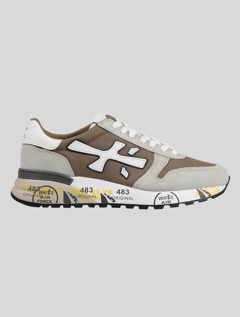 Premiata Multicolor Leather Suede Pa Cotton Sneakers