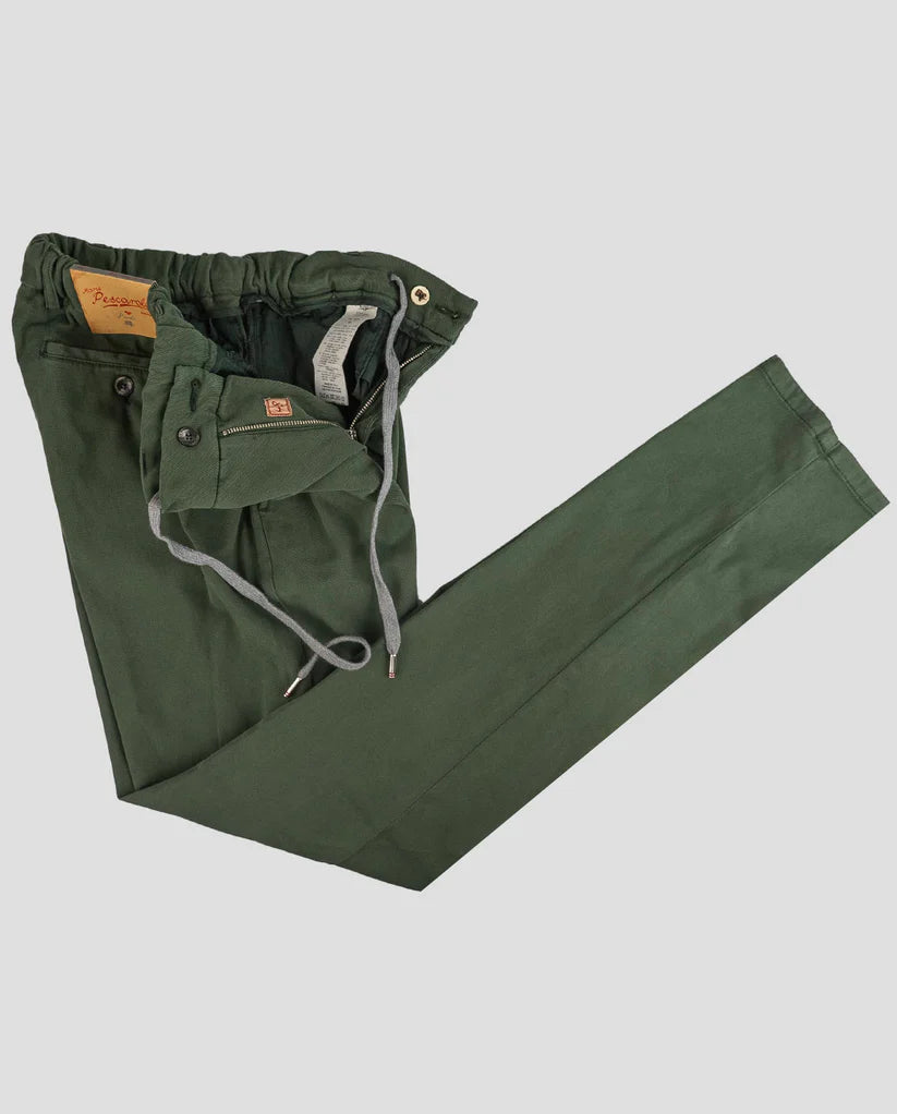 Marco Pescarolo Green Lycra Cotton Ea Pants