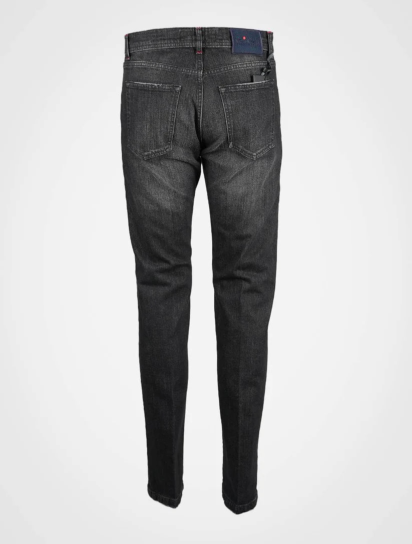 Kiton Black Cotton Ea Jeans