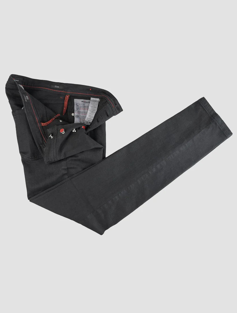 Kiton Black Cotton Ea Jeans