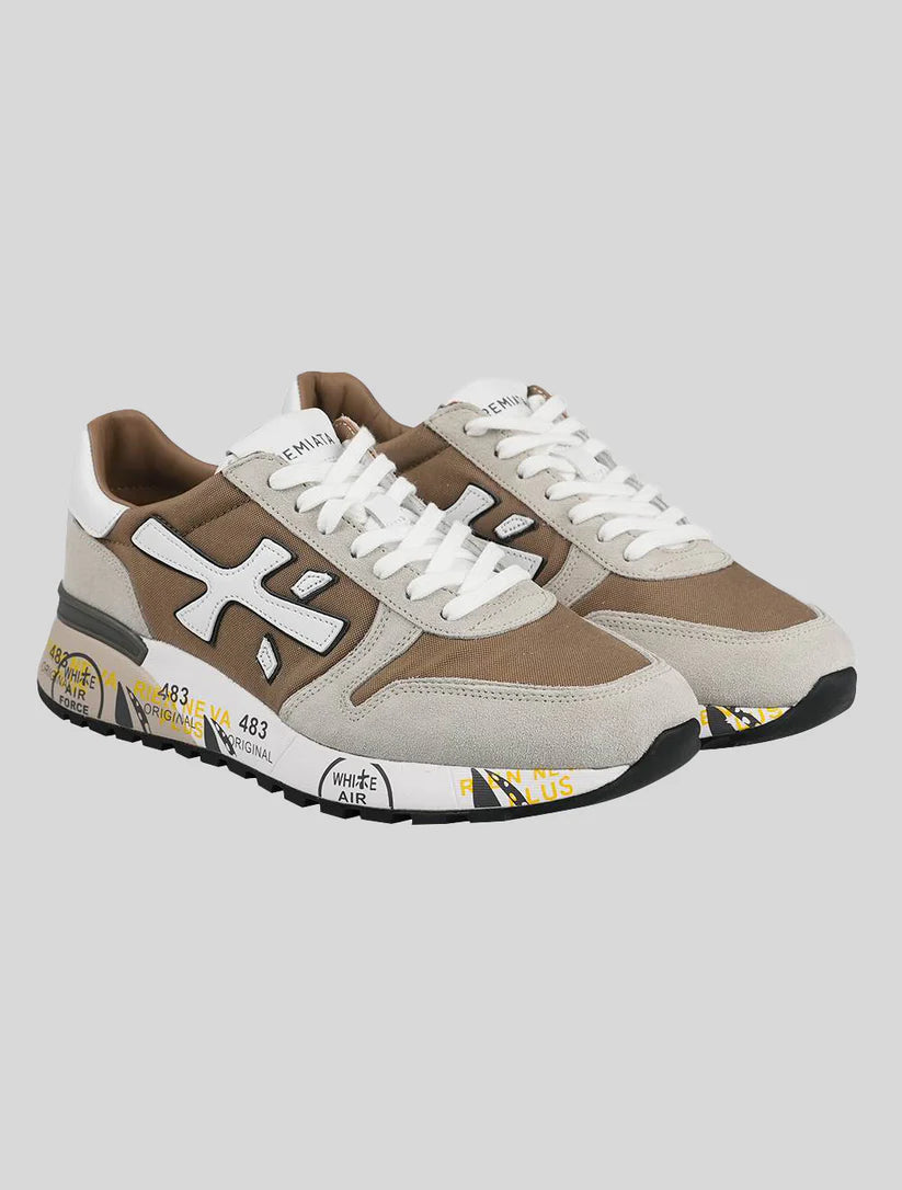 Premiata Multicolor Leather Suede Pa Cotton Sneakers