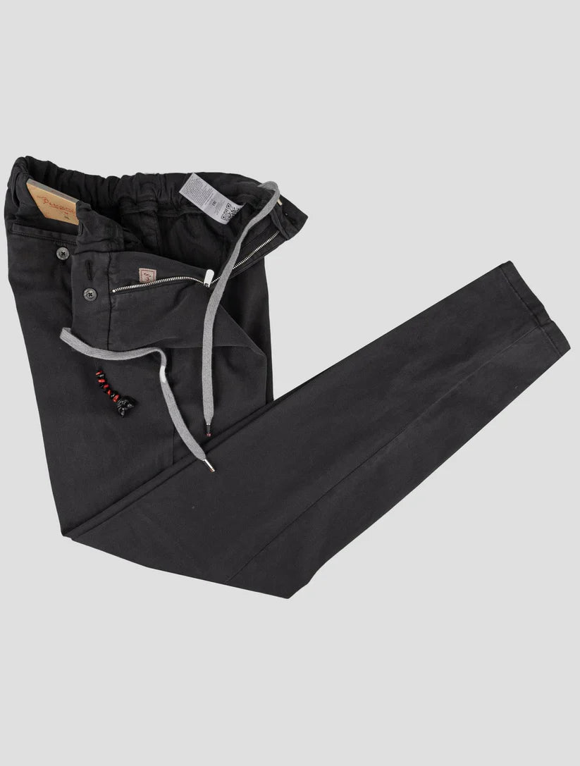 Marco Pescarolo Black Lycra Cotton Ea Pants