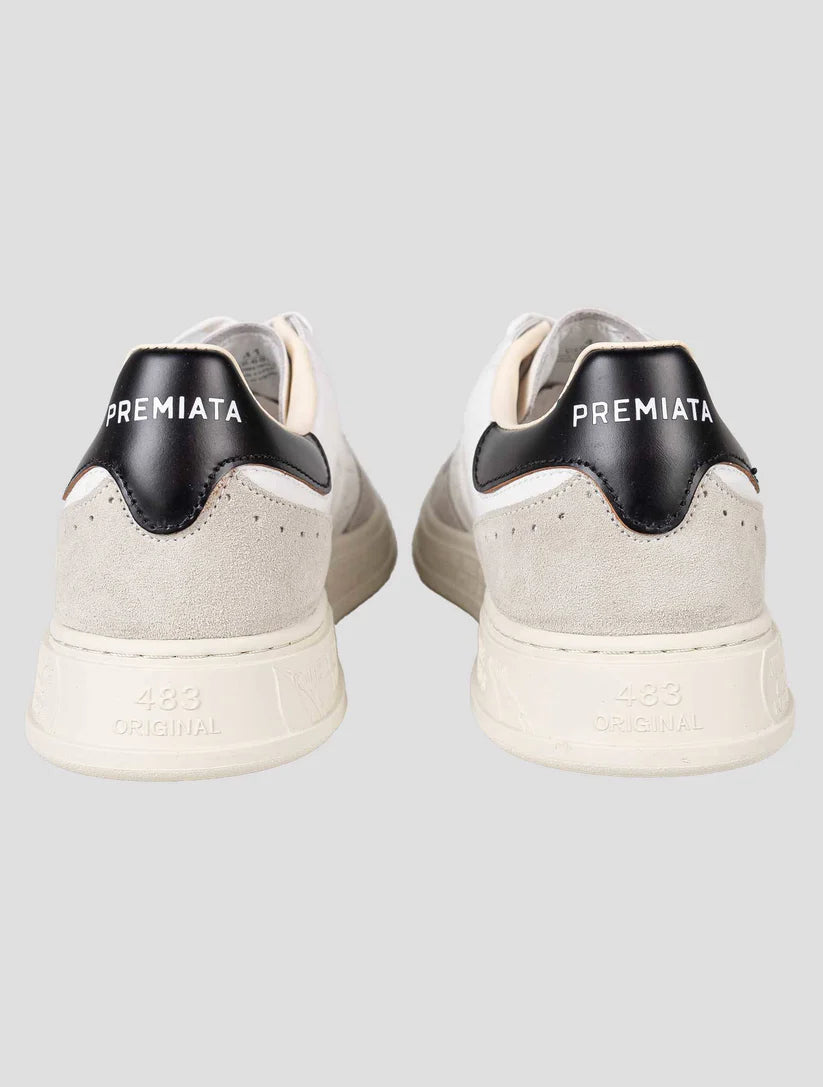Premiata White Leather Sneakers