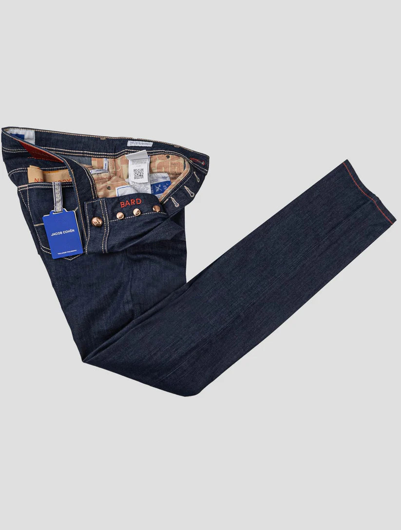 Jacob Cohen Dark Blue Cotton Viscose Pl Ea Jeans