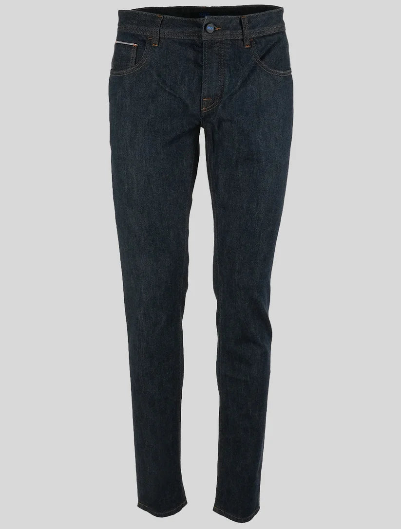KNT Kiton Dark Blue Cotton Pe Jeans