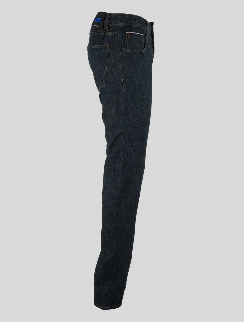 KNT Kiton Dark Blue Cotton Pe Jeans