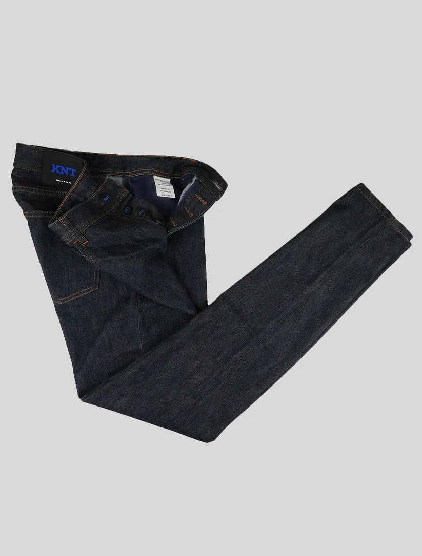 KNT Kiton Dark Blue Cotton Pe Jeans