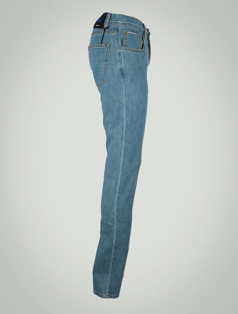 KNT Kiton Light Blue Cotton Pe Jeans