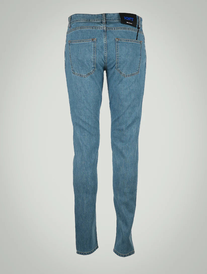 KNT Kiton Light Blue Cotton Pe Jeans