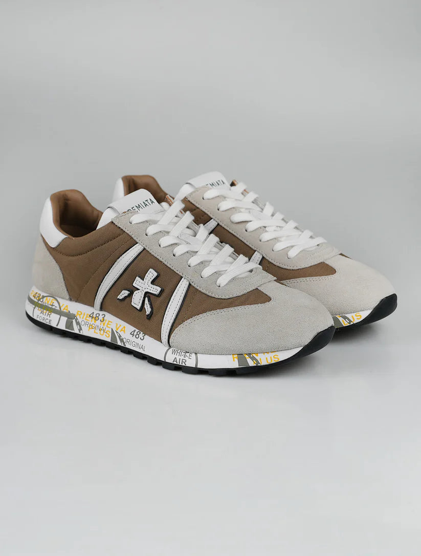 Premiata Multicolor Leather Suede Cotton Pa Sneakers
