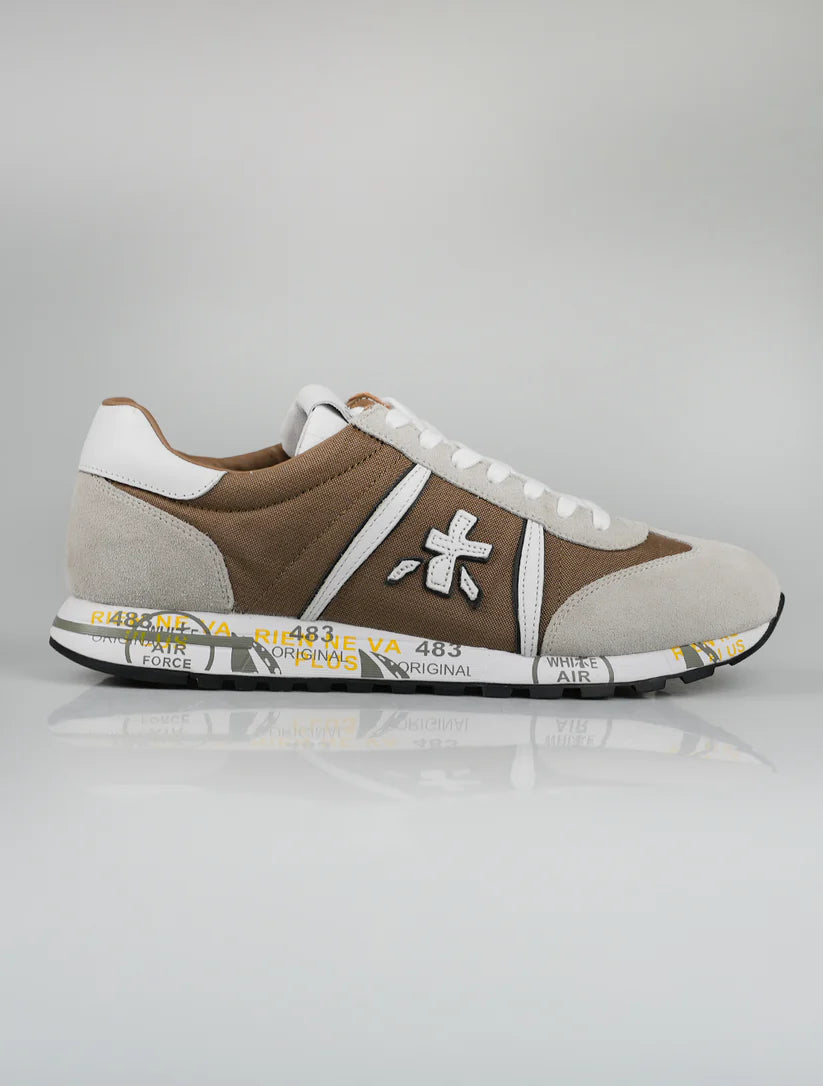 Premiata Multicolor Leather Suede Cotton Pa Sneakers