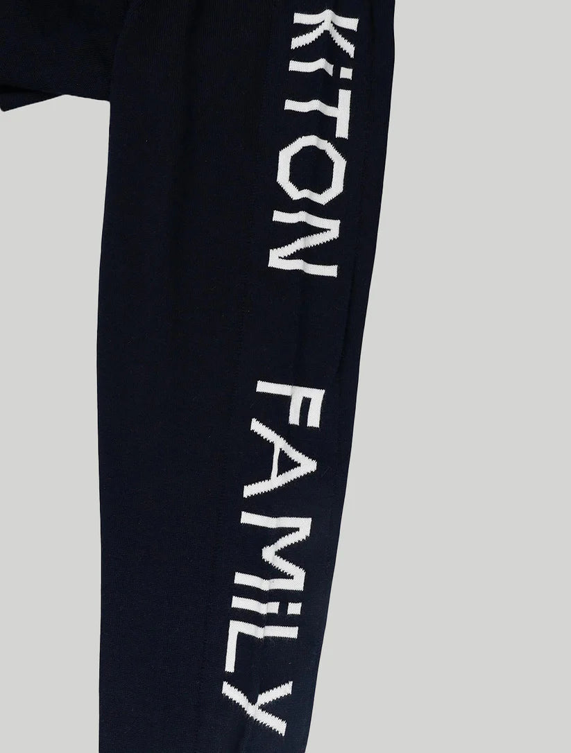 Kiton Blue Cotton Sweater Crewneck