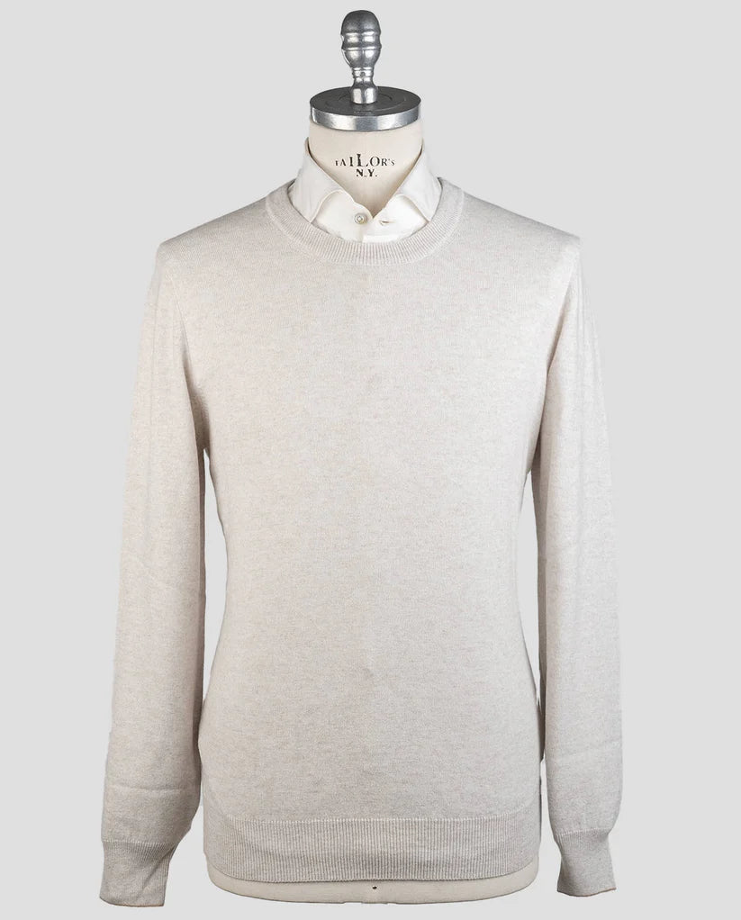 Brunello Cucinelli Beige Cashmere Sweater Crewneck