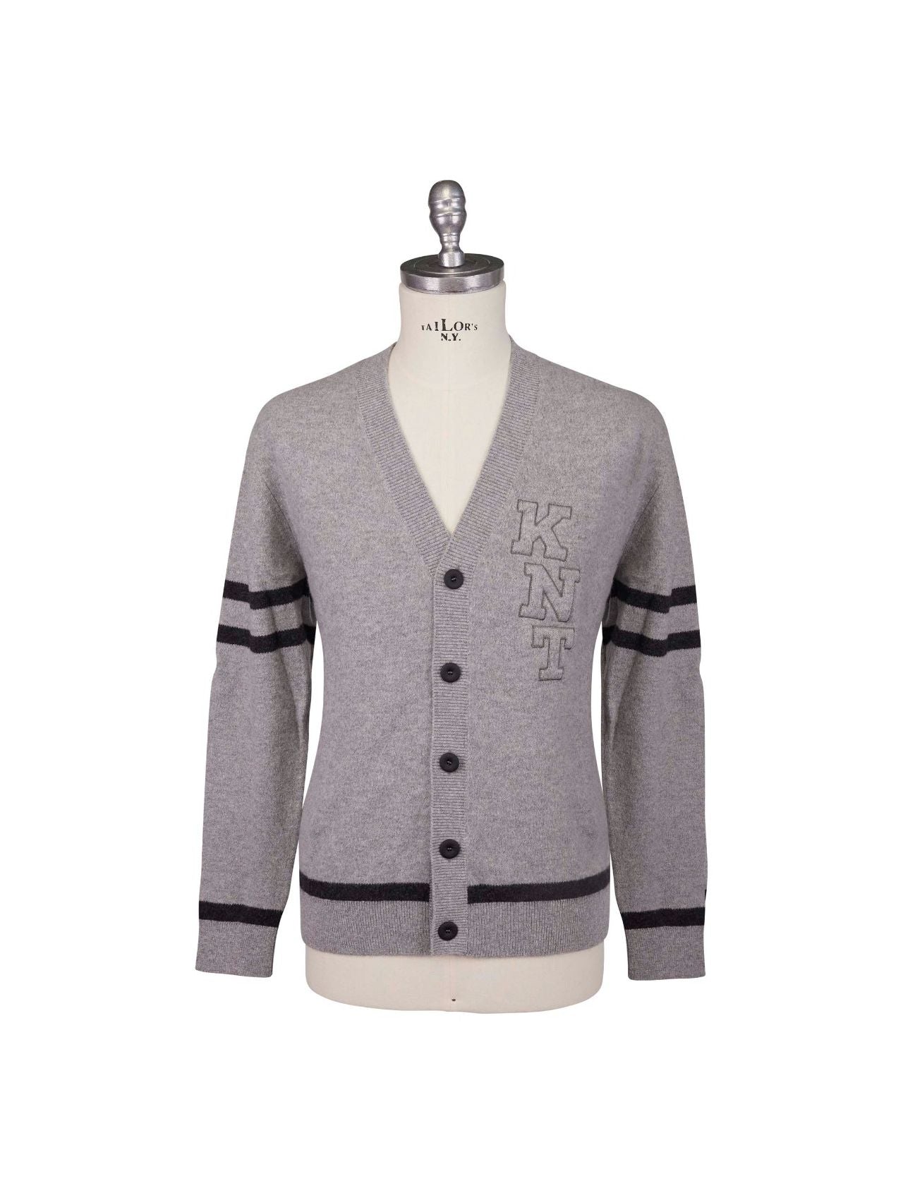 KNT Kiton Kiton Knt Gray Virgin Wool Cashmere Sweater Cardigan