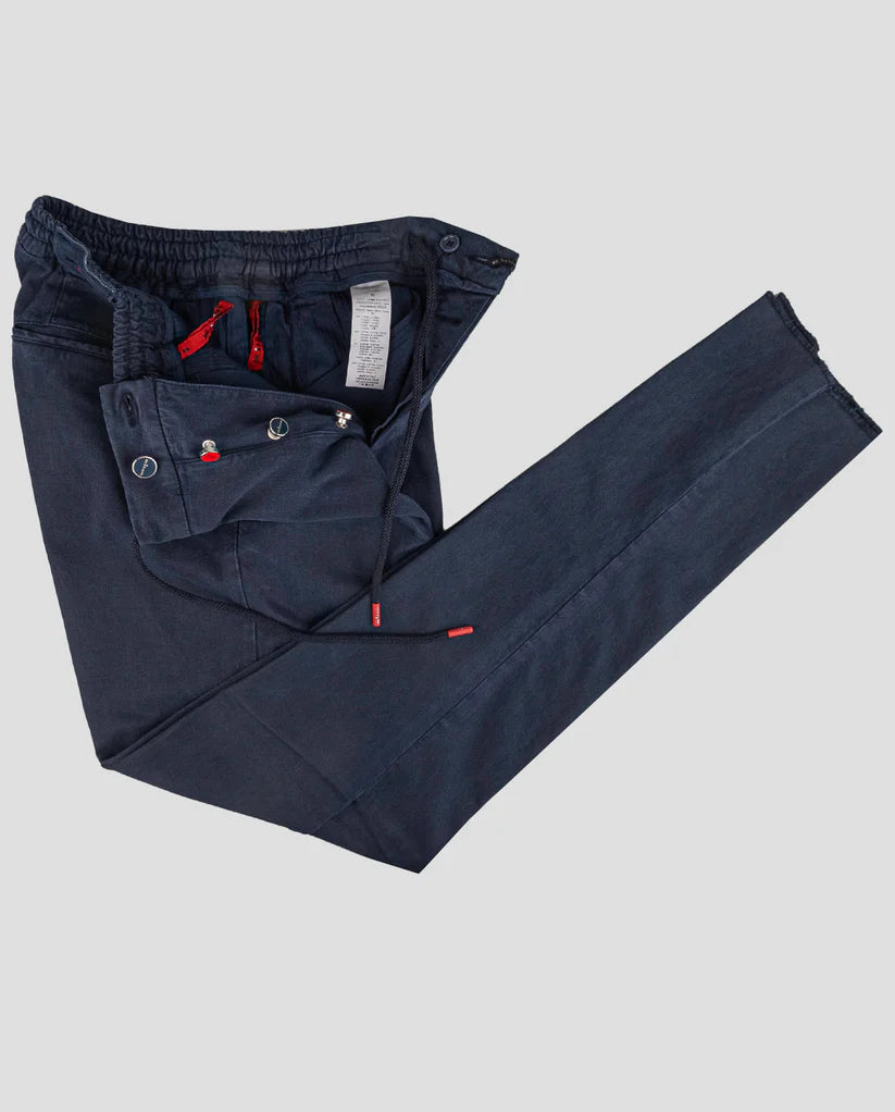 Kiton Blue Lyocell Cotton Ea Pants