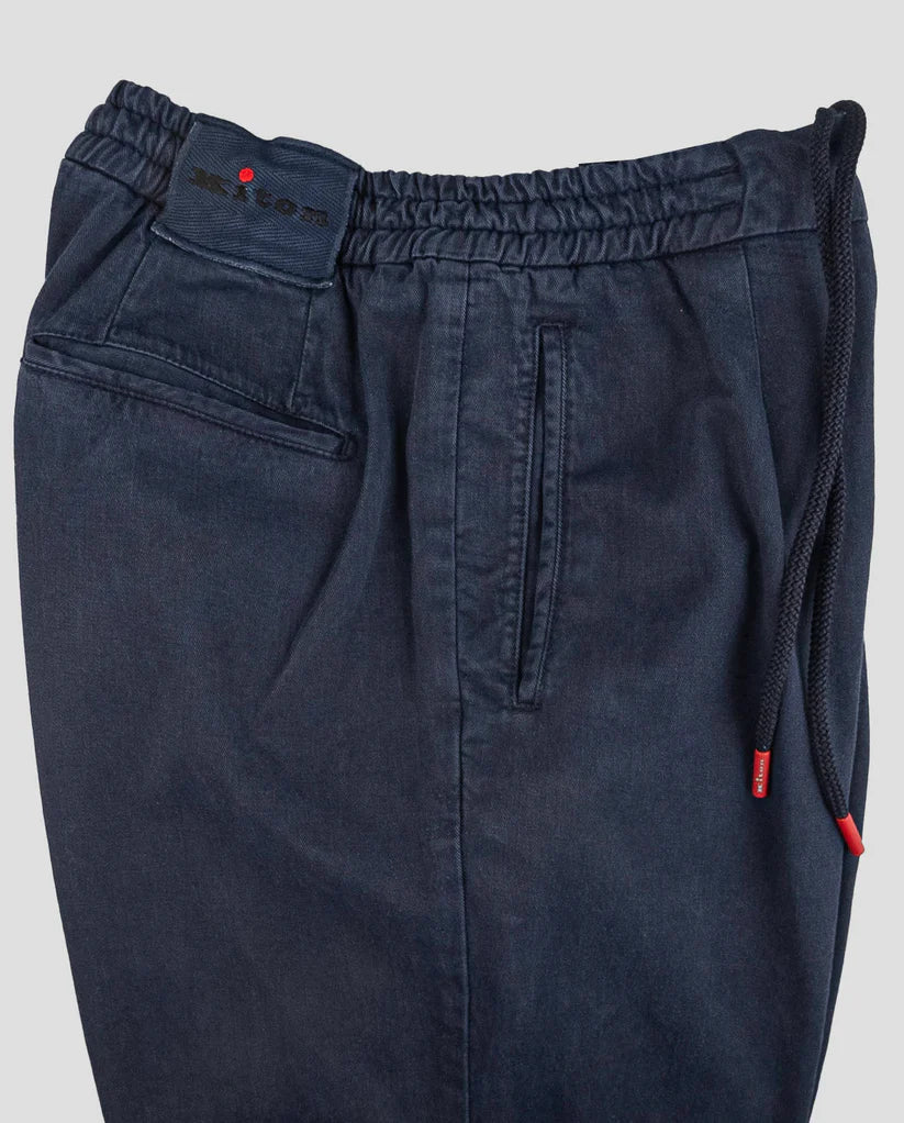 Kiton Blue Lyocell Cotton Ea Pants