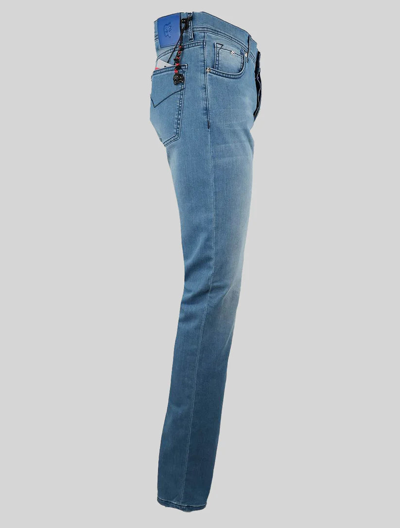Marco Pescarolo Light Blue Cotton Ea Jeans