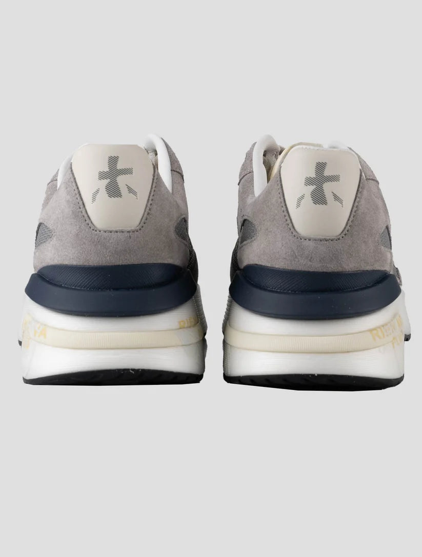 Premiata Gray Leather Suede Pa Sneakers