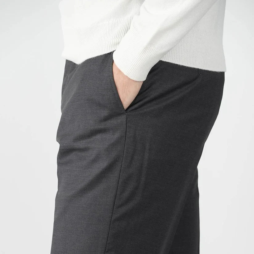 MARCO PESCAROLO Dark Gray Wool Dress Pants
