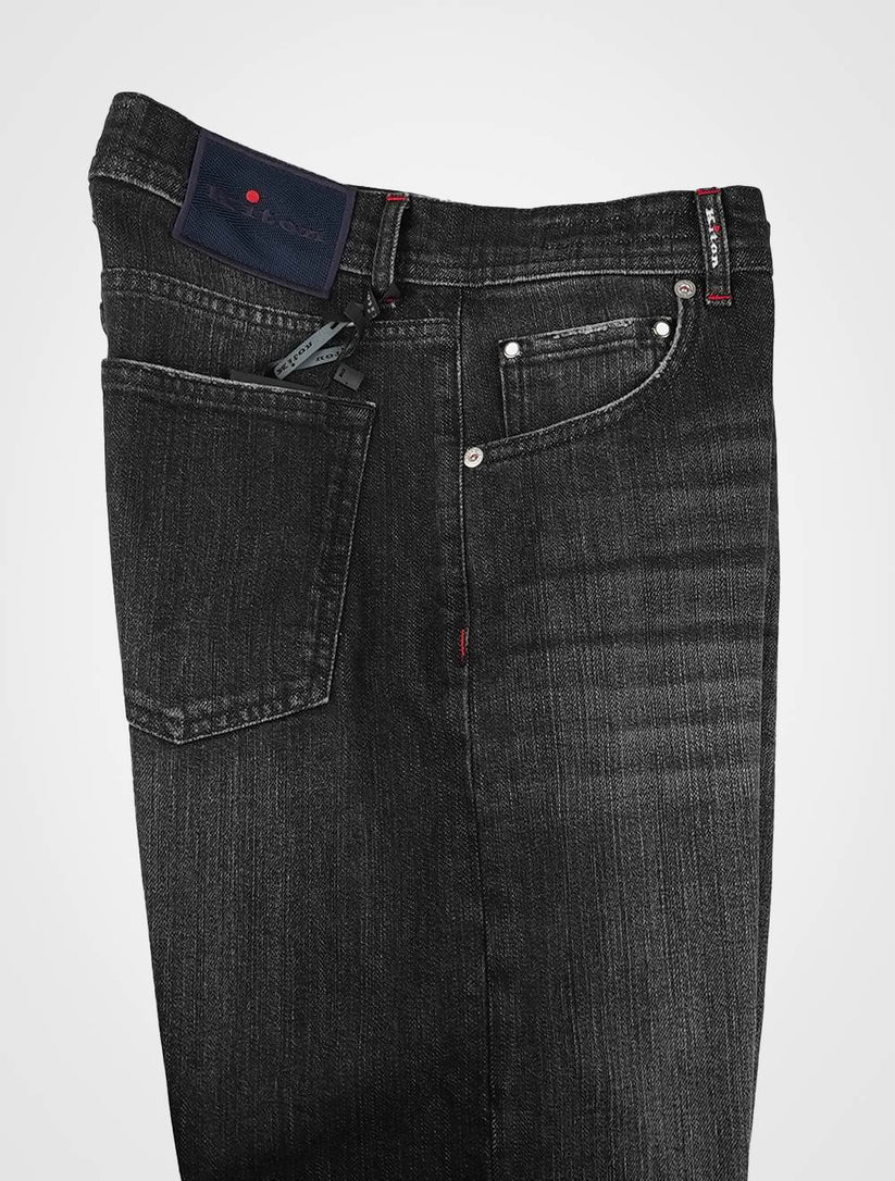 Kiton Black Cotton Ea Jeans