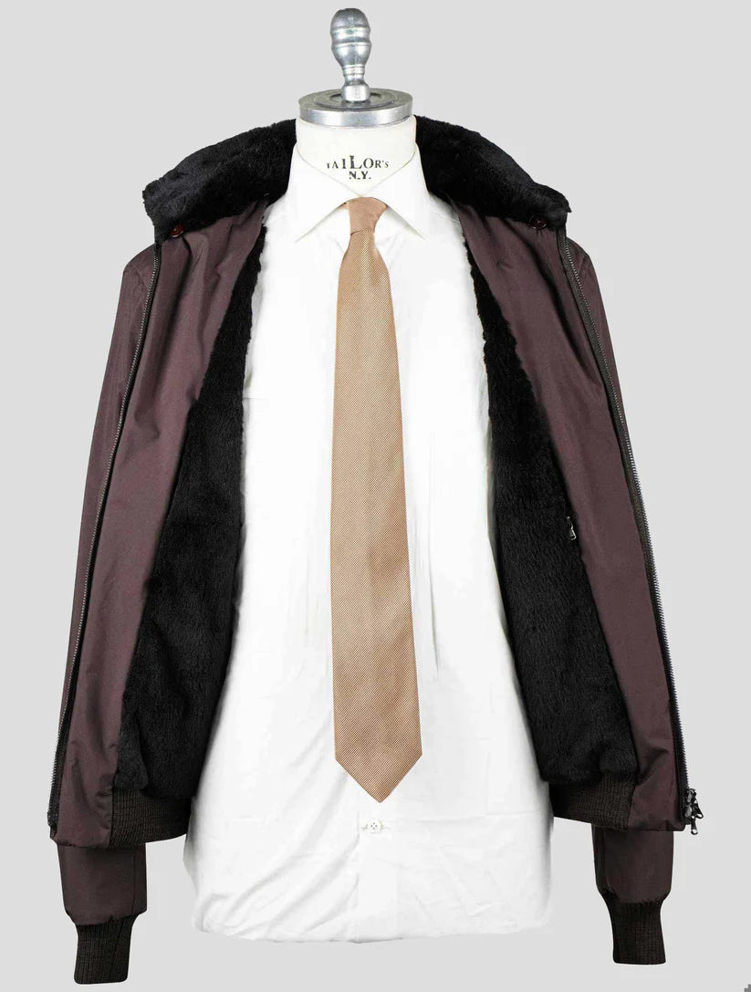 Barba Napoli Brown Pl Pu with Lapin Fur Coat