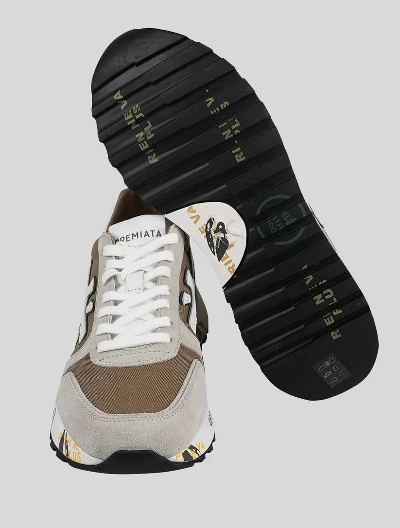 Premiata Multicolor Leather Suede Pa Cotton Sneakers
