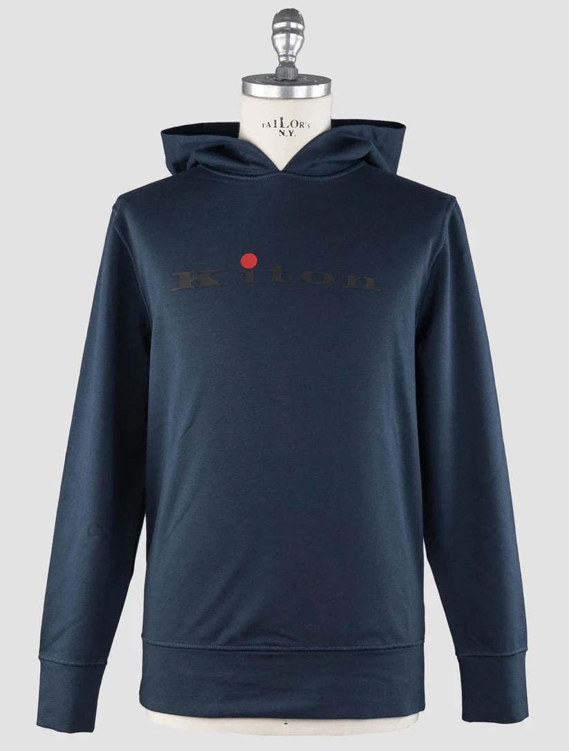Kiton Blue Cotton Ea Sweater
