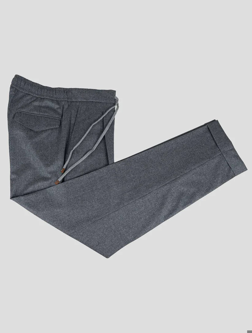Barba Napoli Gray Virgin Wool Pant