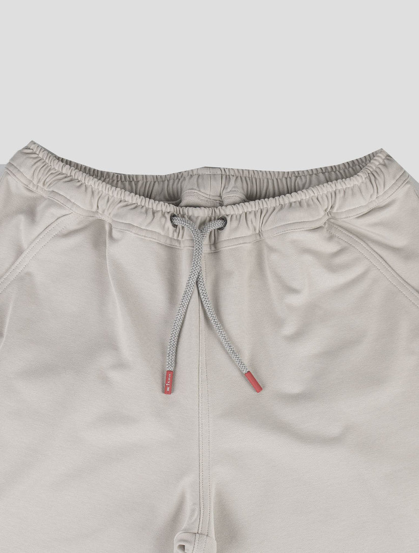 Kiton Gray Cotton Ea Tracksuit Short Pants