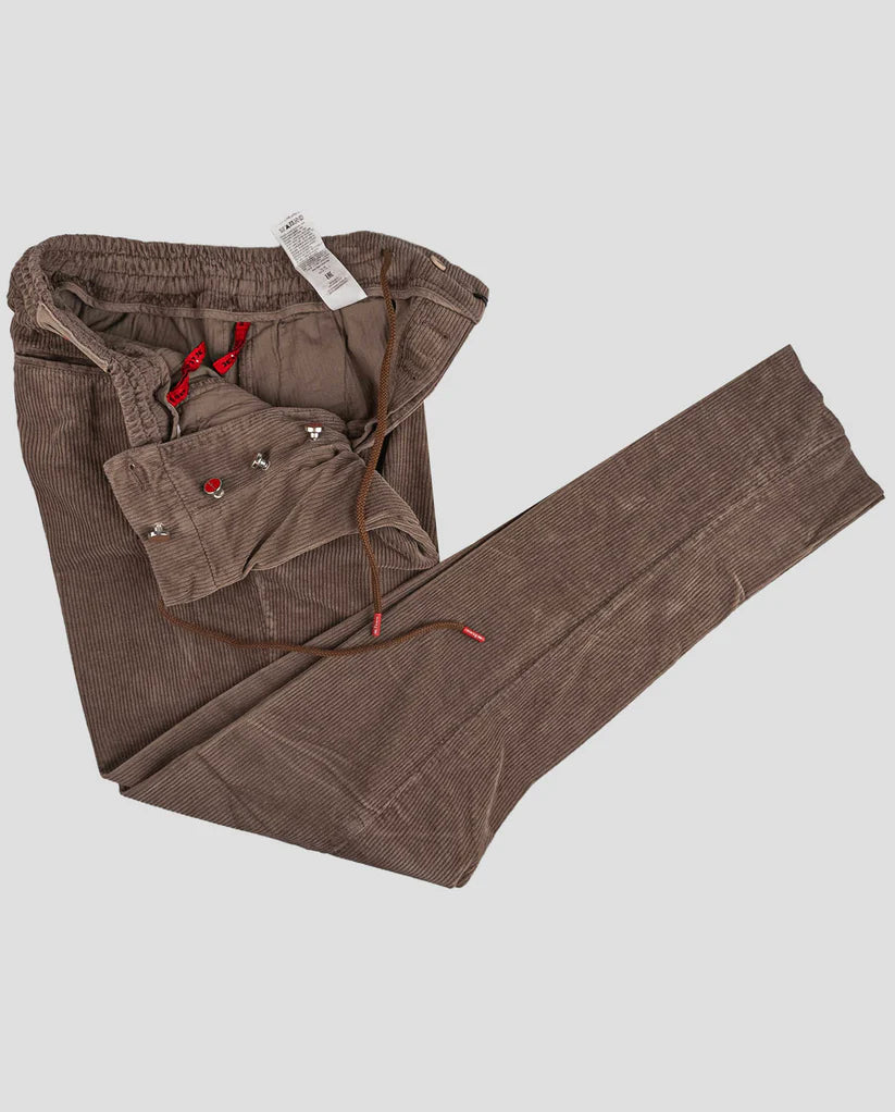 Kiton Light Brown Cotton Cashmere Ea Velvet Pants