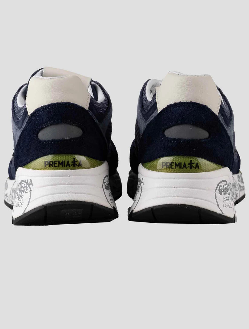 Premiata Blue Leather Suede Pu Pa Nylon Pl Sneakers