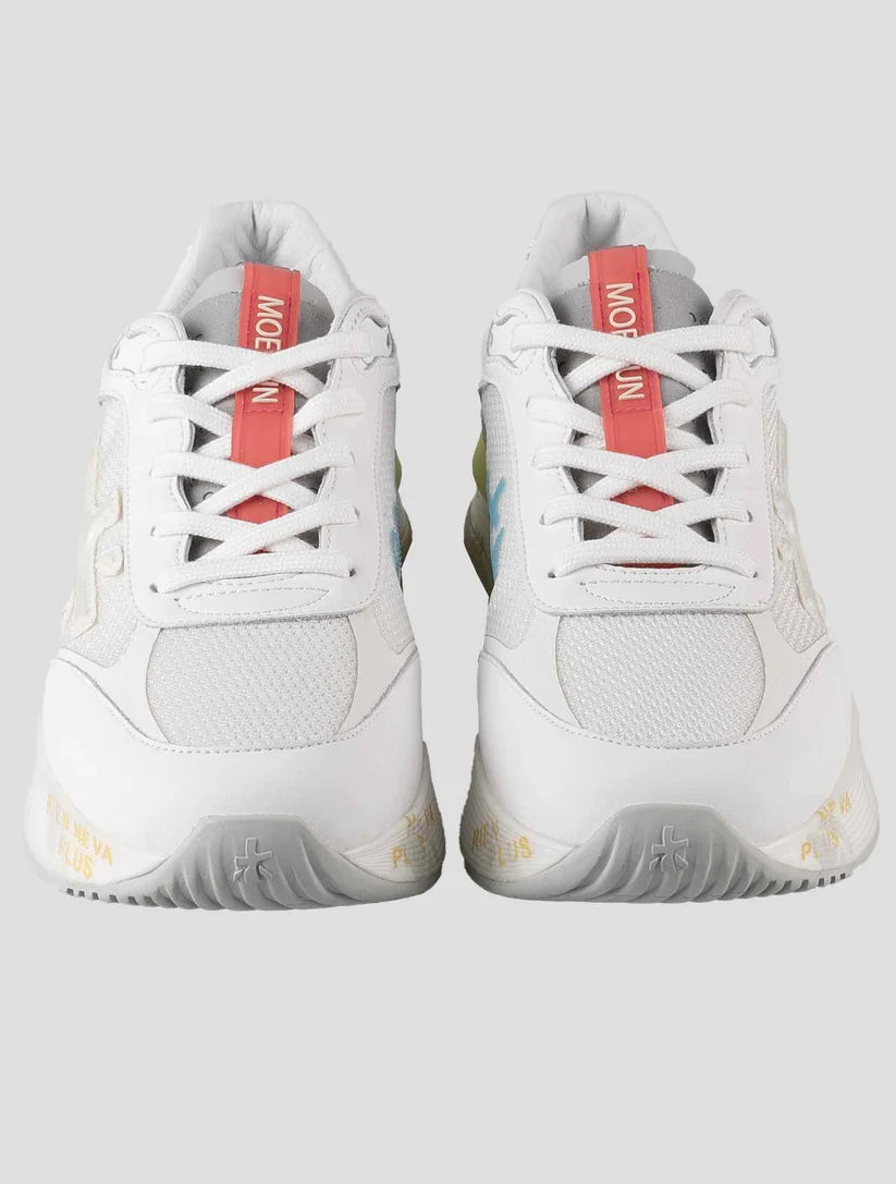 Premiata White Leather Suede Pa Sneakers