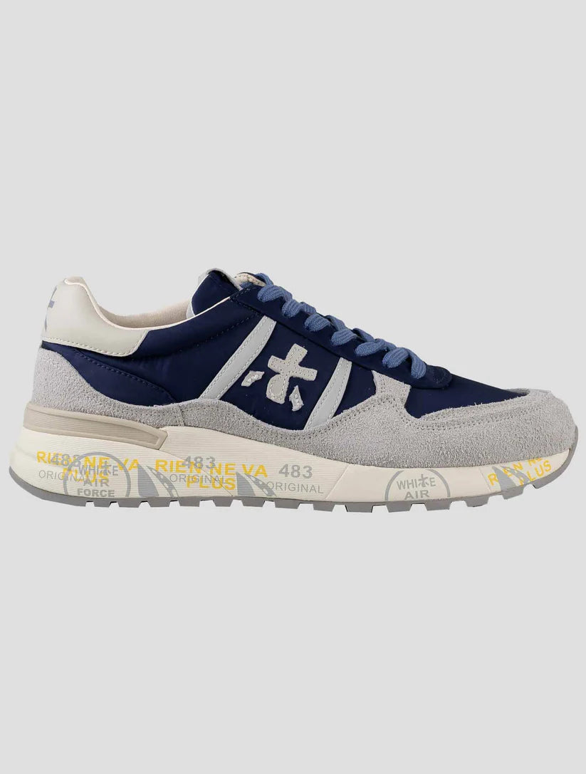 Premiata Gray Leather Suede Pa Pu Sneakers