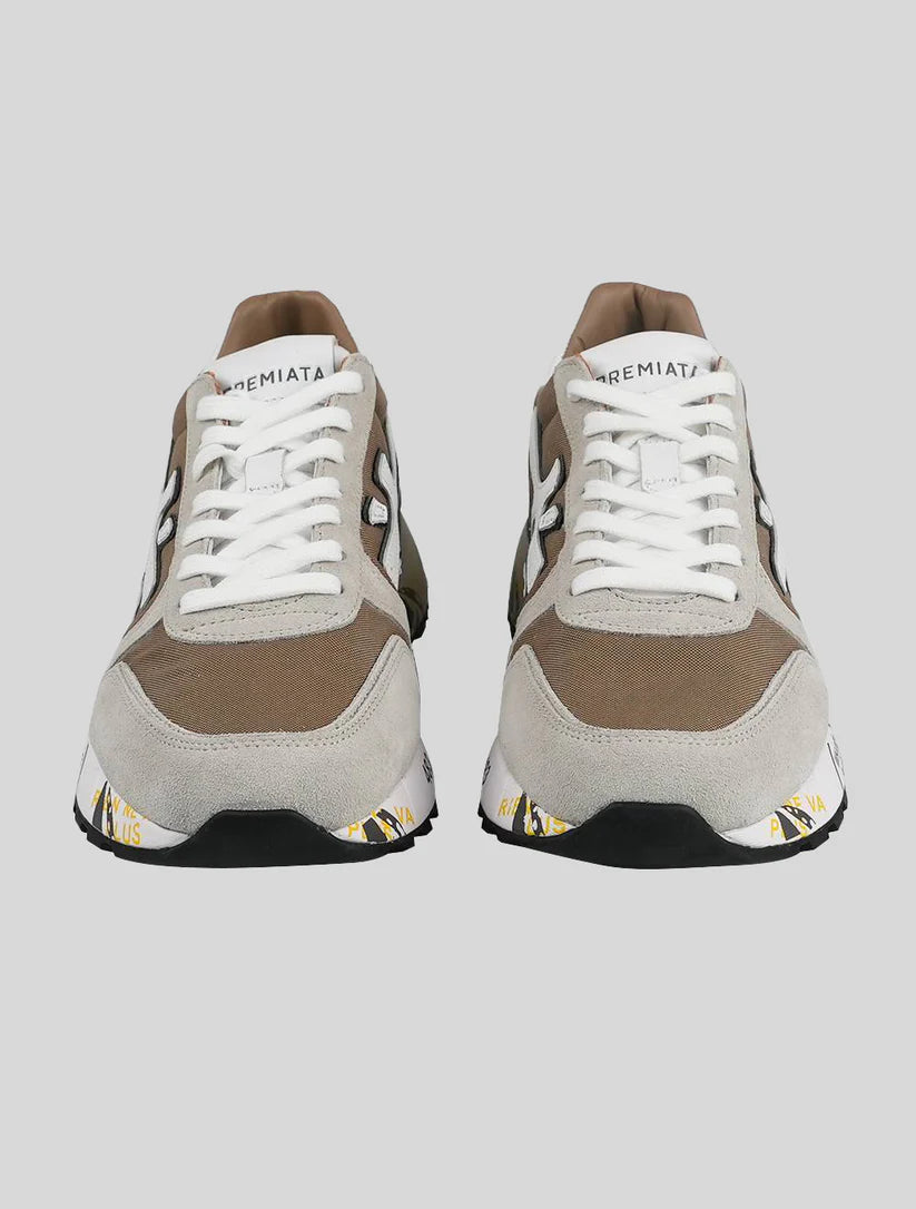 Premiata Multicolor Leather Suede Pa Cotton Sneakers